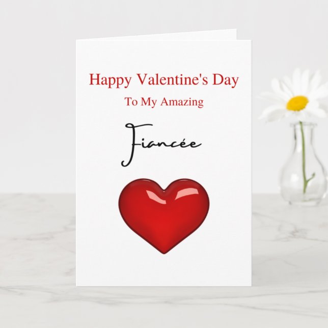Amazing Fiancée Valentine's Day Card (Small Plant)