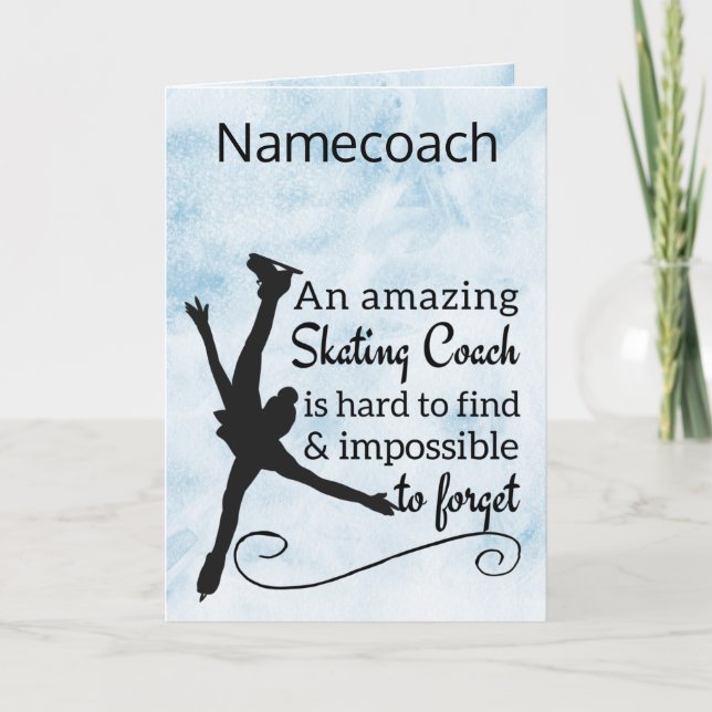 Amazing Figure skating coach thank you card (Front)