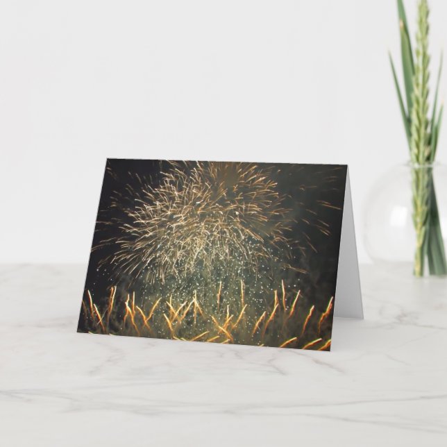 Amazing Fireworks Greeting Card (Front)