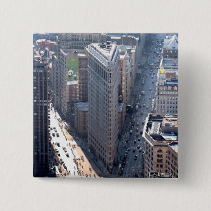 Amazing! Flatiron Building New York City 15 Cm Square Badge