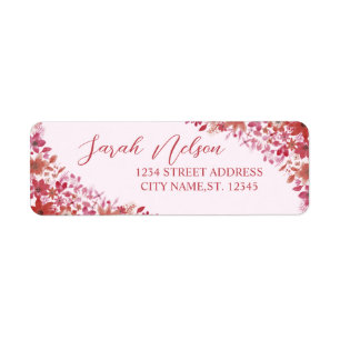 Amazing Floral Pink Return Address Label