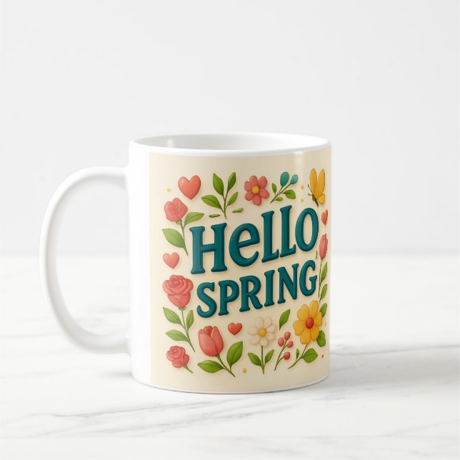 Amazing Floral Spring Coffee Mug (Left)