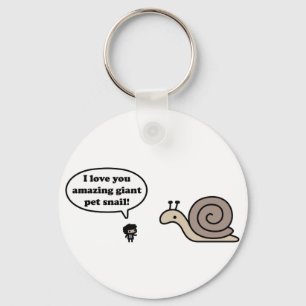 Amazing Giant Pet Snail Key Ring