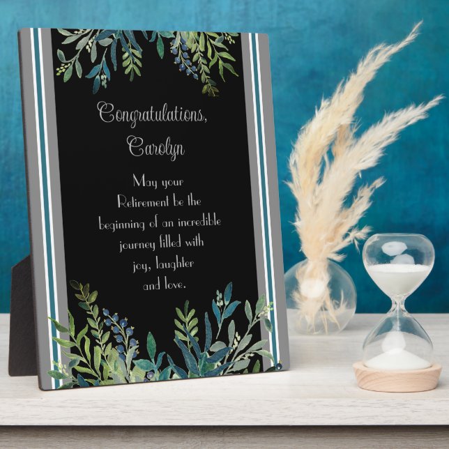 Amazing gift! Custom Retirement Easel Plaque (Side)
