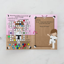 Amazing Girls Karate Secret Message Happy Birthday