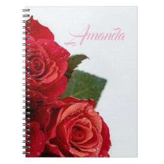 Amazing Gorgeous Beautiufl Romantic Red Roses Notebook
