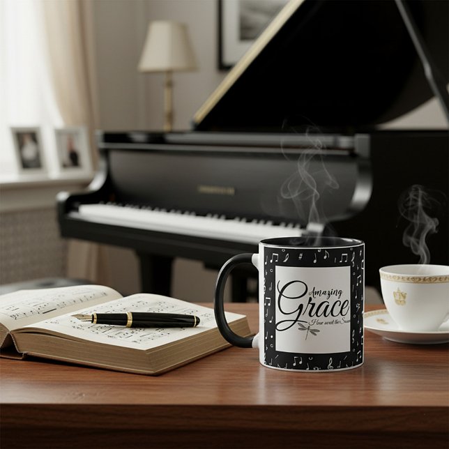 Amazing Grace black and white music Mug (Creator Uploaded)