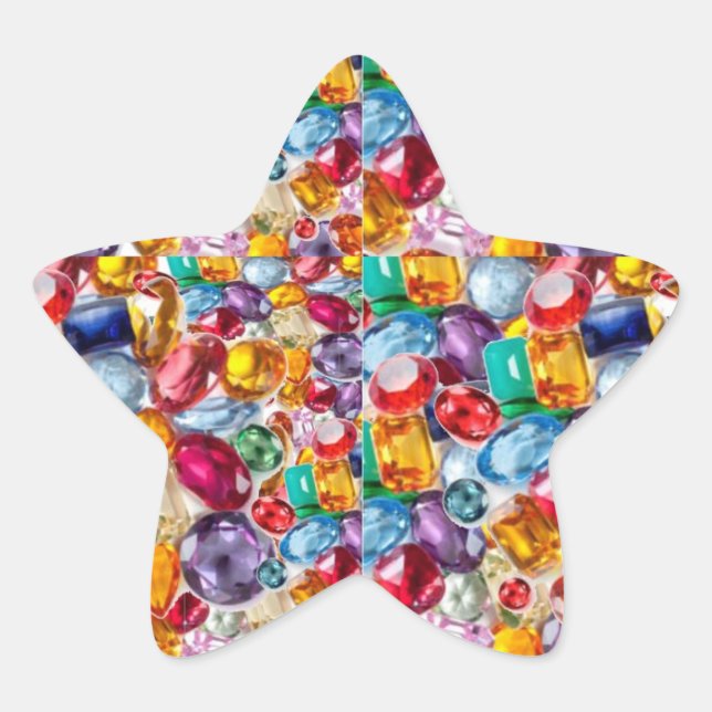 Amazing Grace: BORDER FRAME GEM PEARL JEWELS Star Sticker (Front)
