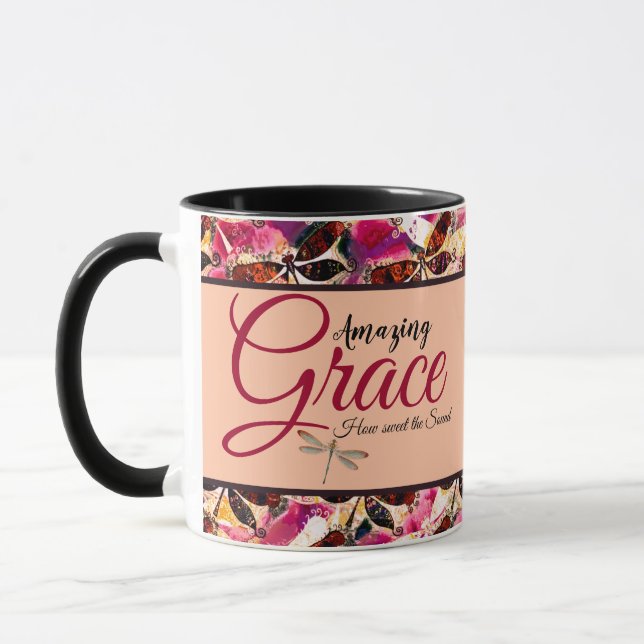 Amazing grace Bright dragonflies Mug (Left)