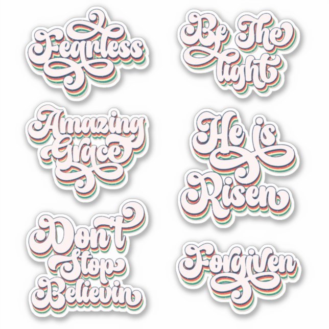 Amazing Grace Christian Believer Vinyl Sticker (Front)