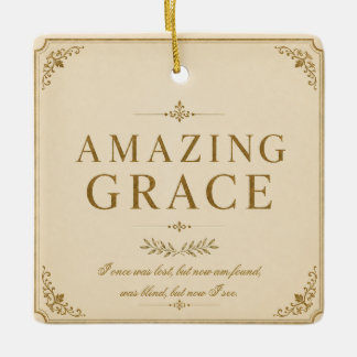 Amazing Grace Christian Christmas Ornament