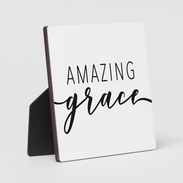 Amazing Grace Christian Farmhouse Sign Plaque (Front)