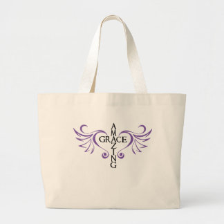 Amazing grace cross love wings heart Bag 