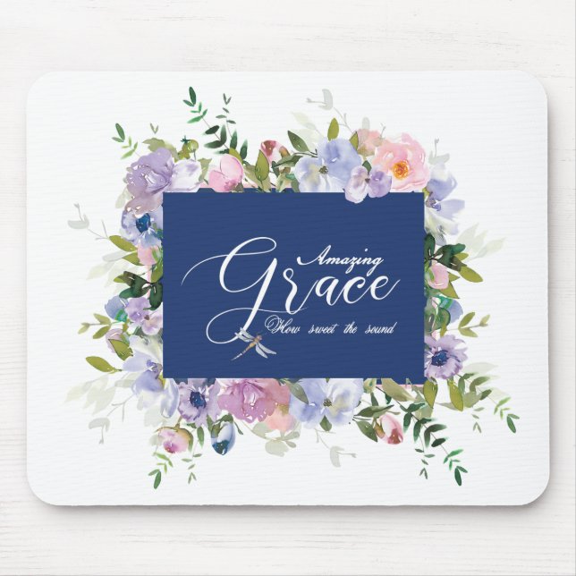 Amazing grace floral  mouse pad (Front)