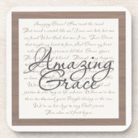 Amazing Grace Hard plastic coaster