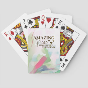 Amazing Grace How Sweet the Sound Christian Hymn Playing Cards