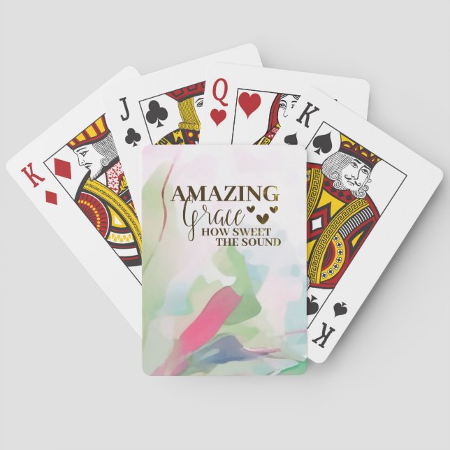 Amazing Grace How Sweet the Sound Christian Hymn Playing Cards (Back)
