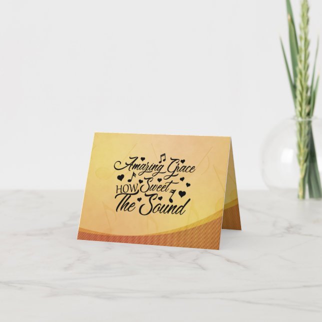 Amazing Grace How Sweet the Sound Hymn Card (Front)