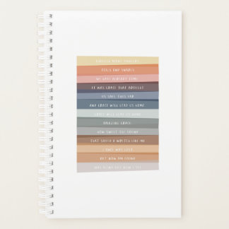 Amazing Grace Lyric Colourful Stripes Planner