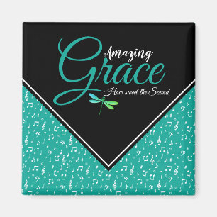 Amazing grace Music symbols Magnet