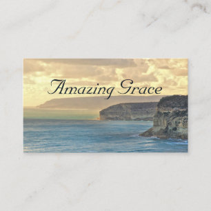 Amazing Grace Ocean View Sunset, Business Card