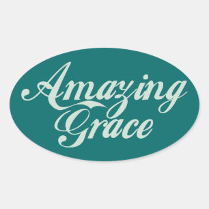 Amazing Grace Oval Sticker