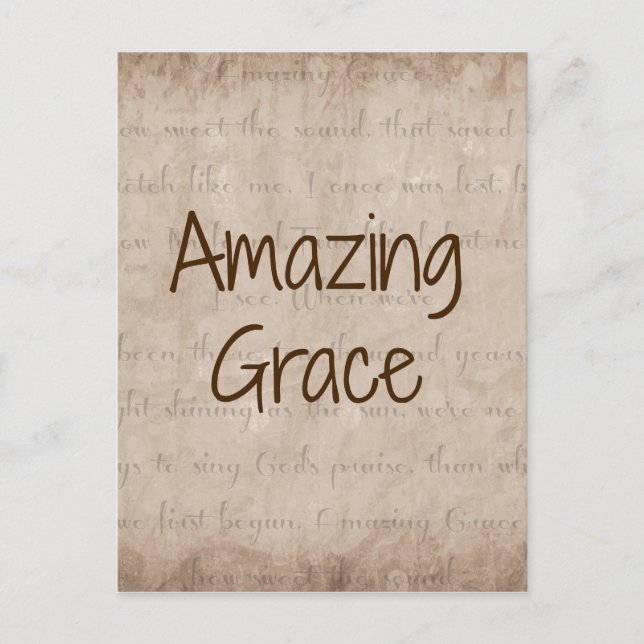 Amazing Grace Postcard (Front)