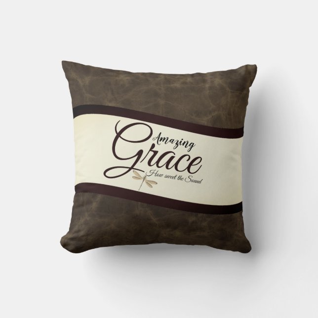 Amazing grace rawhide look  cushion (Front)