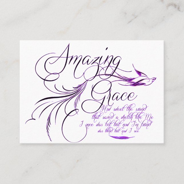 Amazing Grace   sharing Calling Card (Front)