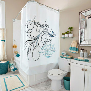 Amazing grace shower curtain