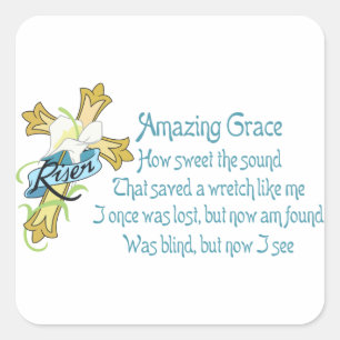 Amazing Grace Square Sticker