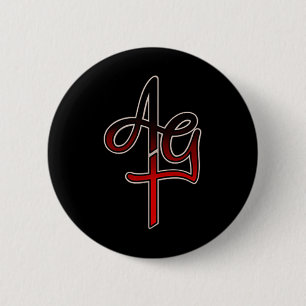 Amazing Grace Tattoo Bleeding Heart 6 Cm Round Badge
