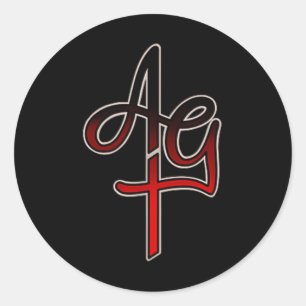 Amazing Grace Tattoo Bleeding Heart Classic Round Sticker