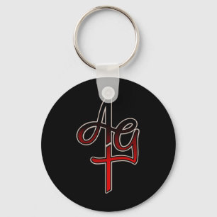 Amazing Grace Tattoo Bleeding Heart Key Ring