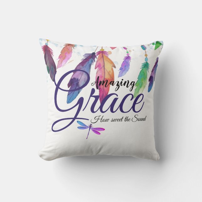 Amazing Grace  Throw Pillow (Front)