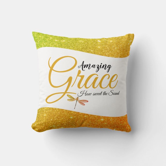Amazing Grace  Throw Pillow (Front)