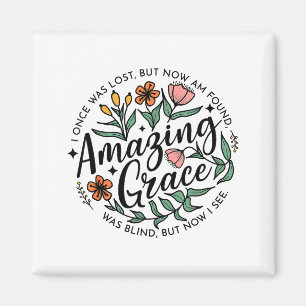 Amazing Grace Wildflower Christian Jesus Happy Eas Magnet