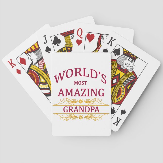 Amazing Grandpa Playing Cards (Back)