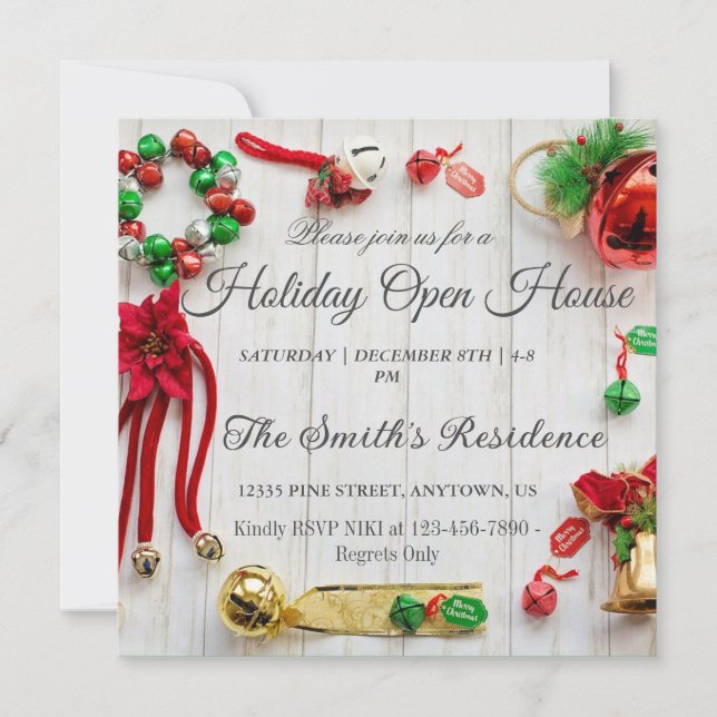 Amazing Great Holiday Christmas Red Decoration  (Front)