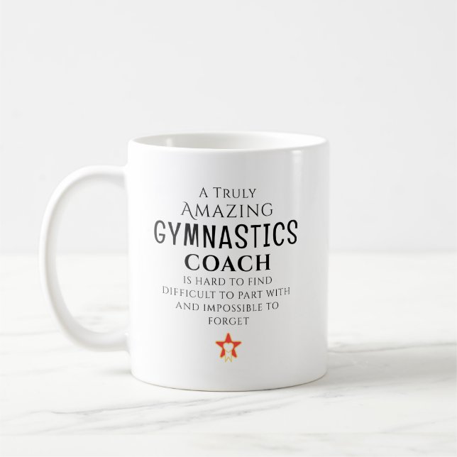 Amazing Gymnastic Coach Hard To Find Personalized  Coffee Mug (Left)