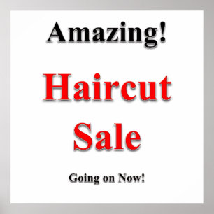 Amazing Haircut Sale Poster Matte