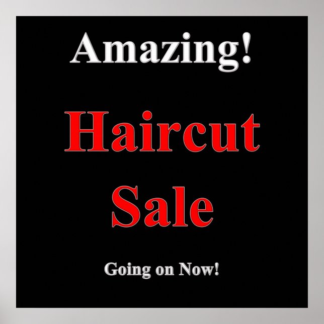 Amazing Haircut Sale Poster Matte (Front)