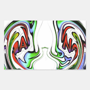 Amazing Hakuna Matata Whirl Art Print Rectangular Sticker