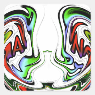 Amazing Hakuna Matata Whirl Art Print Square Sticker