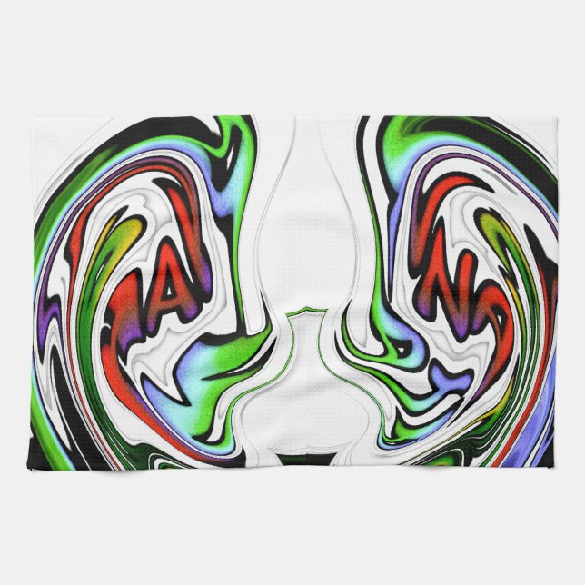 Amazing Hakuna Matata Whirl Art Print Tea Towel (Horizontal)