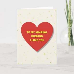 Amazing Husband Love Card