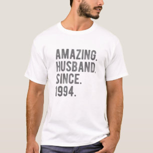 Amazing Husband Since 1994 - 28 Wedding Anniversar T-Shirt