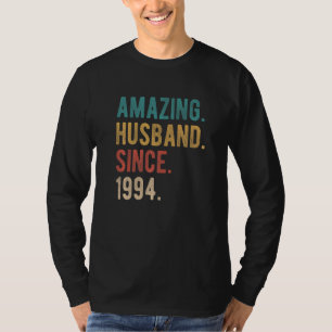 Amazing Husband Since 1994 28th Wedding Aniversar T-Shirt