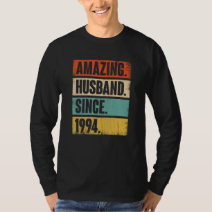 Amazing Husband Since 1994 Vintage 28 Wedding Aniv T-Shirt