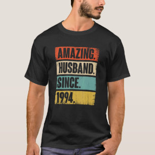 Amazing Husband Since 1994 Vintage 28 Wedding Aniv T-Shirt